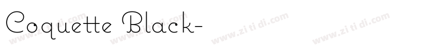 Coquette Black字体转换